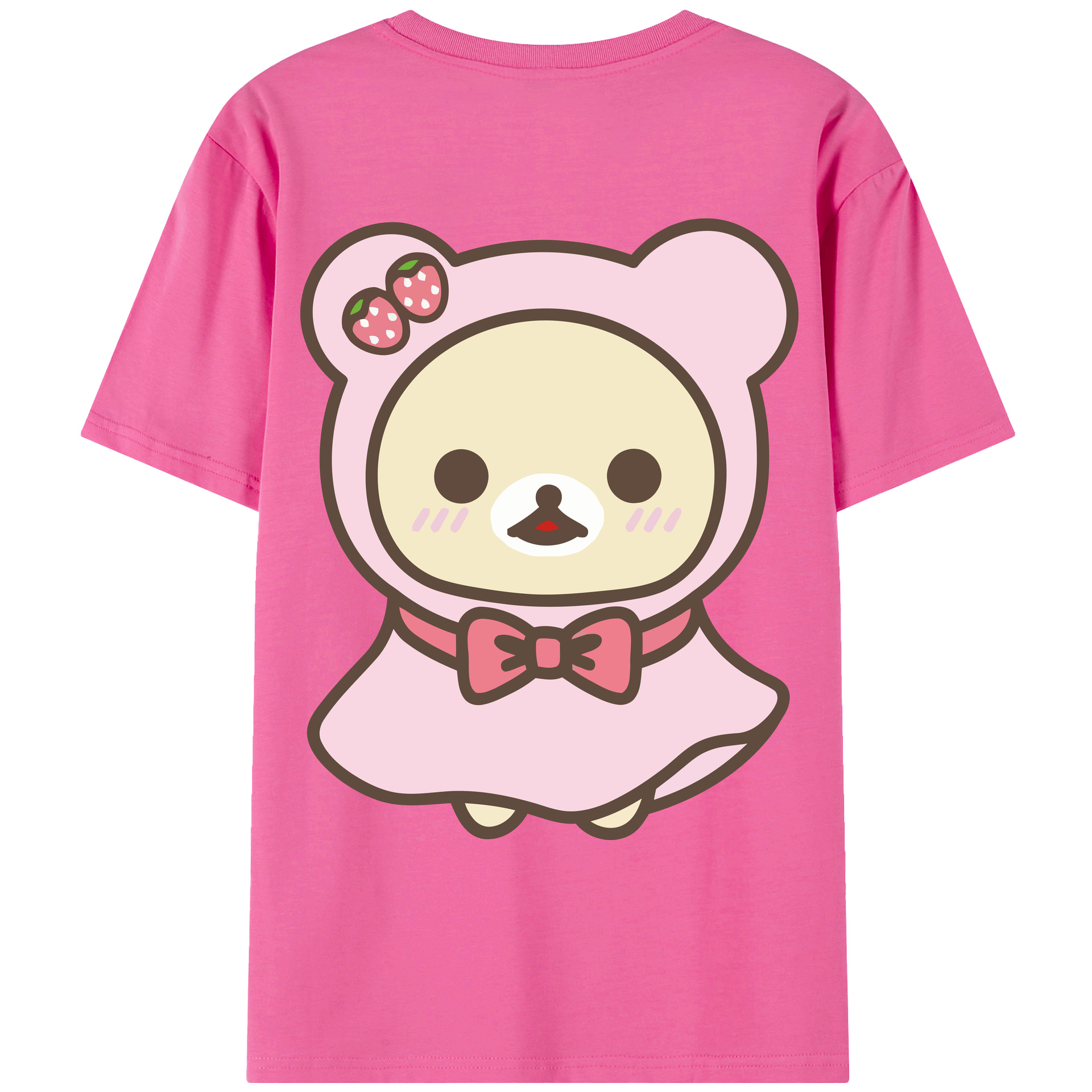 （画像用） リラックマ リラックマ キイロイトリ Rilakkuma Korilakkuma Kiiroitori レディース半袖Tシャツ(バックプリント)